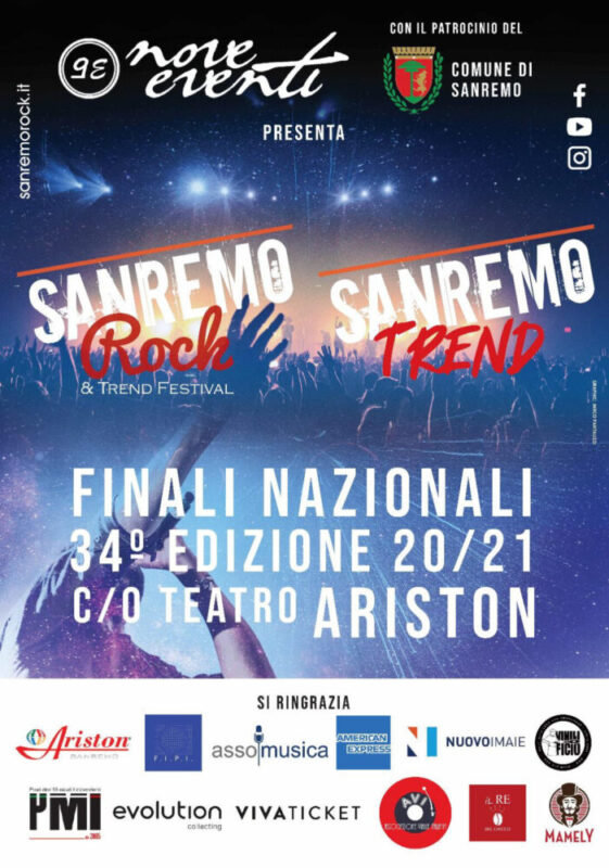 LE DUE BAND VINCITRICI DELLA 34ESIMA EDIZIONE DI SANREMO ROCK & TREND FESTIVAL SONO…