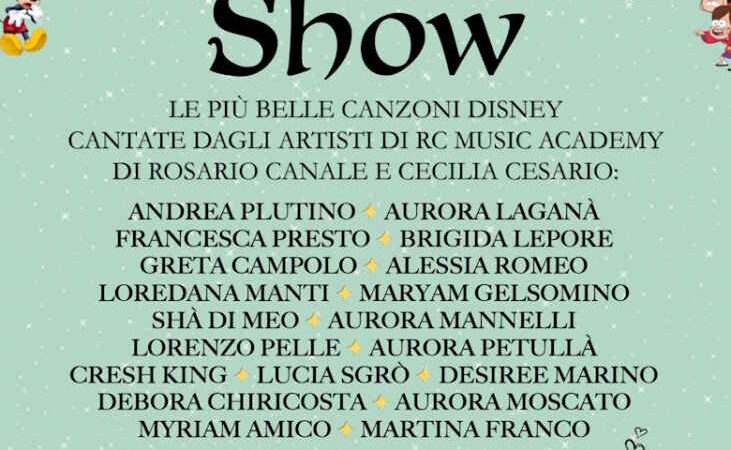 RC Music Academy: sabato 27 maggio al Teatro Metropolitano di Reggio Calabria lo spettacolo “Disney Show”