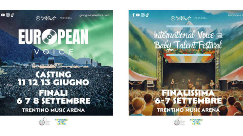 International Voice & Baby Talent Festival e European Voice & Sound: dal 12 giugno alla Trentino Music Arena